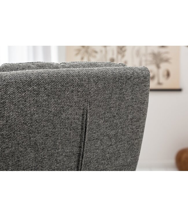 Invicta Interior Vrijdragende stoel COMFORT grijze structuurstof