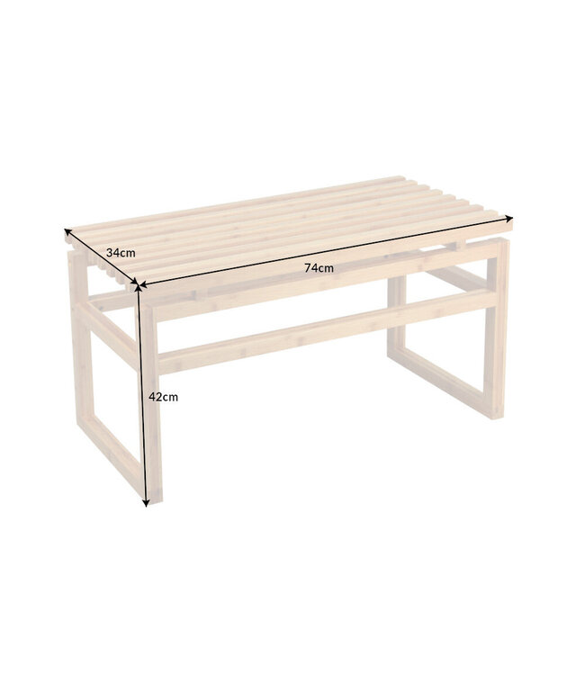 Invicta Interior Bankje LAGOON SPA 75cm bamboo natural
