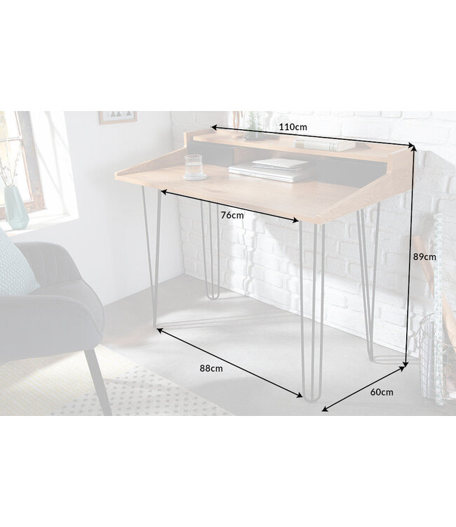 Invicta Interior Desk STUDIO 110cm oak-look