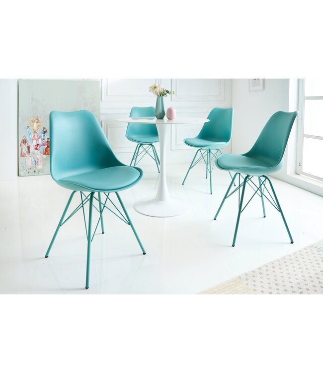 Invicta Interior SCANDINAVIA MASTERPIECE Stoel - Kunstleer Turquoise