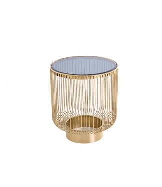 Invicta Interior Moderne Salontafel VARIATION 40cm Goud met Zwart Glas