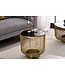 Invicta Interior Moderne Salontafel VARIATION 40cm Goud met Zwart Glas