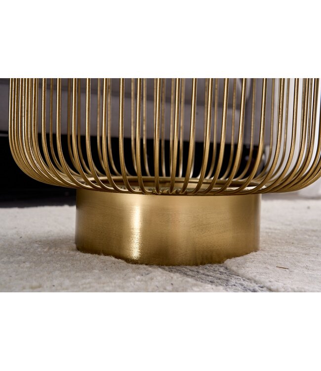 Invicta Interior Moderne Salontafel VARIATION 40cm Goud met Zwart Glas