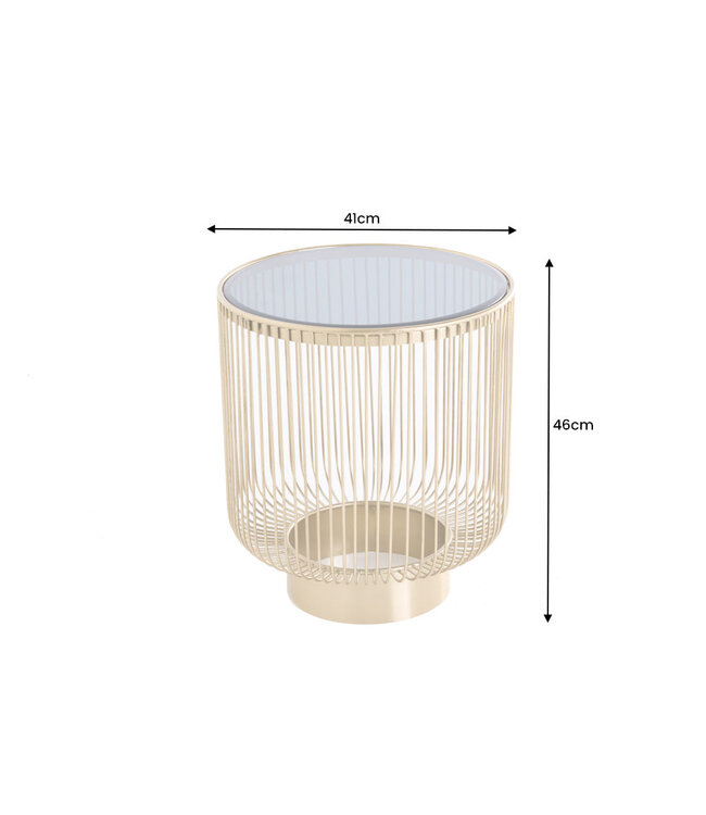 Invicta Interior Moderne Salontafel VARIATION 40cm Goud met Zwart Glas