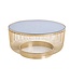 Invicta Interior Salontafel VARIATION 80cm goud met zwart glas