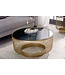 Invicta Interior Salontafel VARIATION 80cm goud met zwart glas