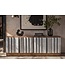 Invicta Interior TV-meubel ZALVERO 150cm mangohout aluminium front natuurlijk zilver