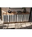 Invicta Interior TV-meubel ZALVERO 150cm mangohout aluminium front natuurlijk zilver