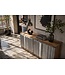 Invicta Interior TV-meubel ZALVERO 150cm mangohout aluminium front natuurlijk zilver