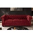 Invicta Interior Chesterfield Fluwelen Driezitsbank CHESTERFIELD 205cm rood