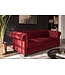 Invicta Interior Chesterfield Fluwelen Driezitsbank CHESTERFIELD 205cm rood