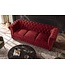 Invicta Interior Chesterfield Fluwelen Driezitsbank CHESTERFIELD 205cm rood