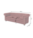 Invicta Interior Chesterfield Fluwelen Driezitsbank CHESTERFIELD 205cm rood