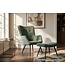Invicta Interior Fauteuil SCANDINAVIA met armleuningen en zwarte metalen poten groen chenille stof