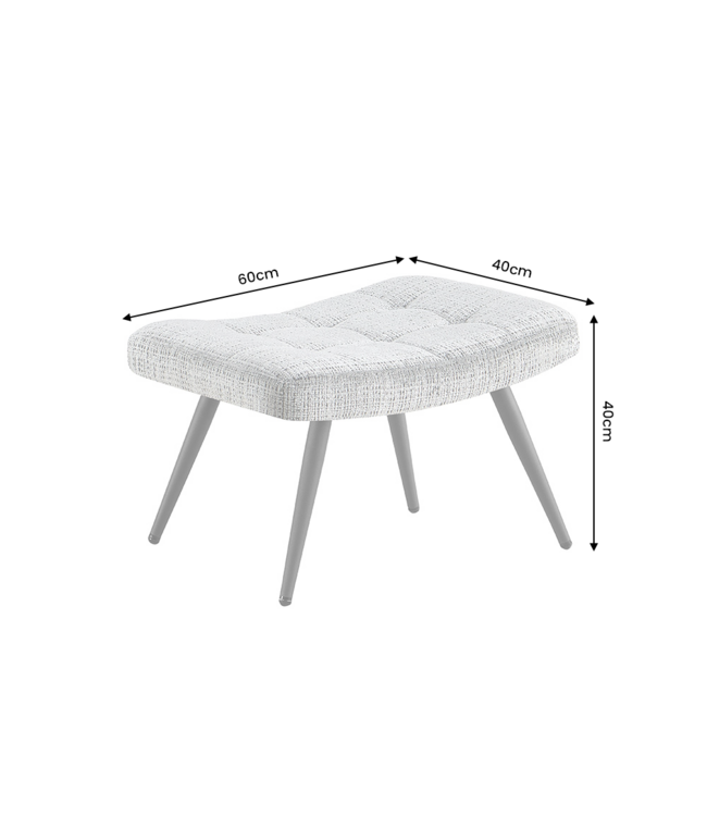 Invicta Interior Kruk SCANDINAVIA met zwarte metalen poten groen chenille stof