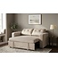 Invicta Interior Slaapbank SMART 140cm 2-zits fluweel champagne beige
