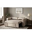 Invicta Interior Slaapbank SMART 140cm 2-zits fluweel champagne beige