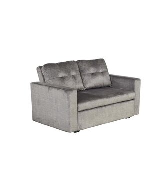 Invicta Interior Slaapbank SMART 140cm 2-zits fluweel grijs