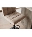 Invicta Interior Barkruk MODENA 92-116cm 360° draaibaar fluweel champagne beige met zwart metalen frame