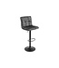 Invicta Interior Bar stool MODENA 92-116cm 360° rotatable velvet anthracite w/ black metal frame