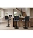 Invicta Interior Bar stool MODENA 92-116cm 360° rotatable velvet anthracite w/ black metal frame