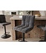 Invicta Interior Bar stool MODENA 92-116cm 360° rotatable velvet anthracite w/ black metal frame