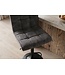 Invicta Interior Bar stool MODENA 92-116cm 360° rotatable velvet anthracite w/ black metal frame