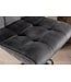 Invicta Interior Bar stool MODENA 92-116cm 360° rotatable velvet anthracite w/ black metal frame