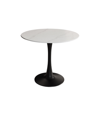 Invicta Interior Bistro tafel LYON 80cm rond keramiek wit