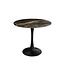 Invicta Interior Bistro table LYON 80cm round aurora oro ceramic black gold sand