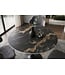 Invicta Interior Bistro table LYON 80cm round aurora oro ceramic black gold sand