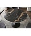 Invicta Interior Bistro table LYON 80cm round aurora oro ceramic black gold sand