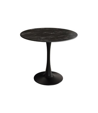 Invicta Interior Bistro tafel LYON 80cm rond keramiek grijs