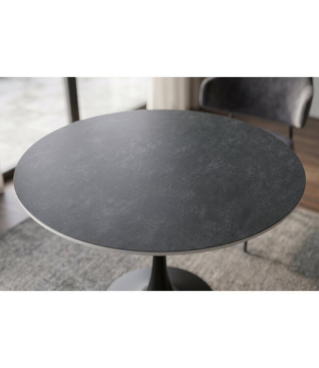 Invicta Interior Bistro tafel LYON 80cm rond keramiek grijs