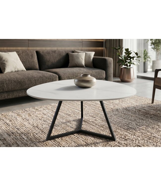 Invicta Interior Salontafel MARVELOUS 90cm keramiek wit