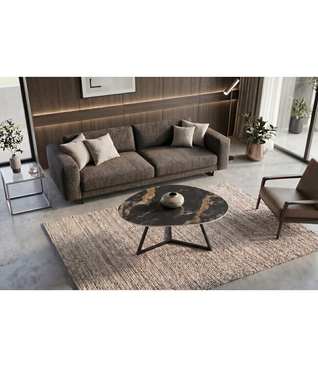 Invicta Interior Salontafel MARVELOUS 90cm aurora oro ceramic zwart goud zand