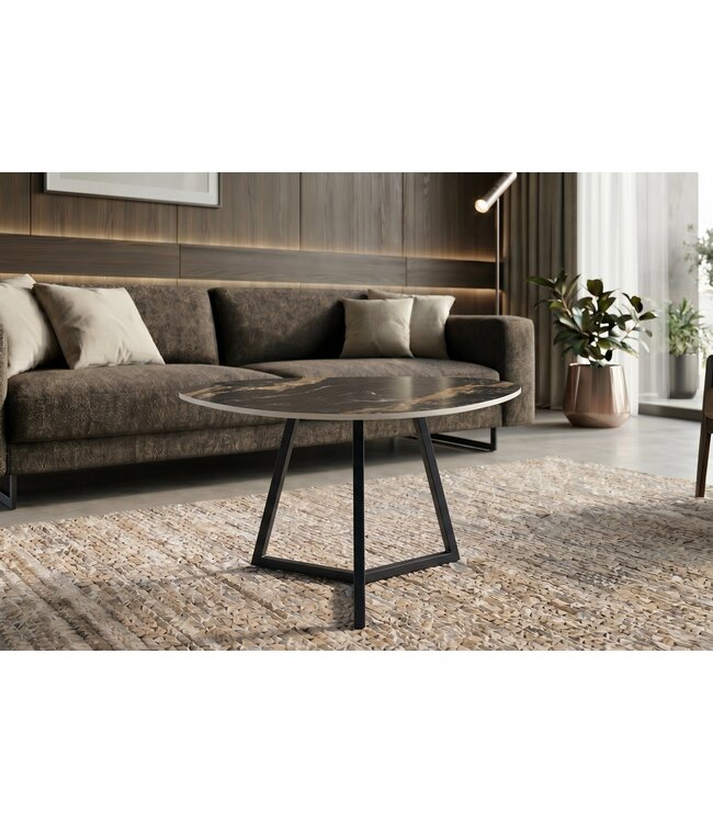 Invicta Interior Salontafel MARVELOUS 70cm aurora oro keramiek zwart goud zand
