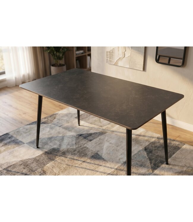 Invicta Interior Eettafel MILANO 120cm keramiek grijs