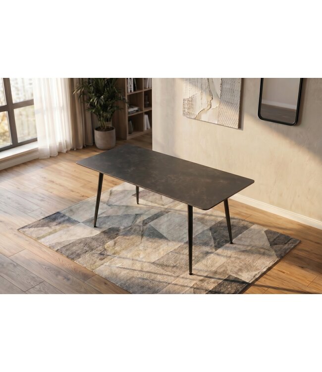 Invicta Interior Eettafel MILANO 140cm keramiek grijs