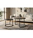 Invicta Interior Salontafel ELEGANCE 75cm set van 2 aurora oro keramiek zwart goud zand