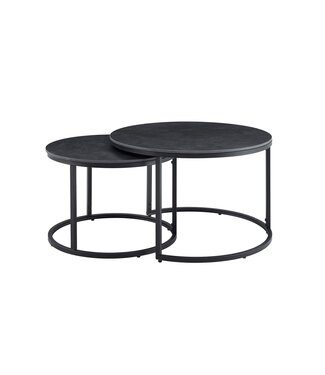 Invicta Interior Salontafel ELEGANCE 75cm set van 2 keramiek grijs