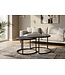 Invicta Interior Salontafel ELEGANCE 75cm set van 2 keramiek grijs