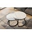 Invicta Interior Salontafel ELEGANCE 75cm set van 2 keramiek wit