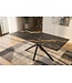 Invicta Interior Eettafel GALAXIE 160cm met sterrenframe aurora oro keramiek zwart goud zand