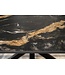 Invicta Interior Eettafel GALAXIE 160cm met sterrenframe aurora oro keramiek zwart goud zand