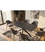 Invicta Interior Eettafel GALAXIE 160cm met sterre frame keramiek grijs