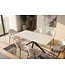 Invicta Interior Eettafel GALAXIE 160cm met sterrenframe keramiek wit