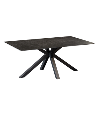 Invicta Interior Salontafel GALAXIE 100cm met sterrenstelsel frame keramiek grijs