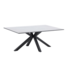Invicta Interior Coffee table GALAXIE 100cm w/ star frame ceramic white