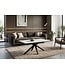 Invicta Interior Coffee table GALAXIE 100cm w/ star frame ceramic white